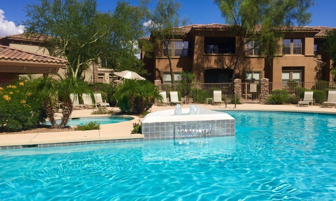 Village Fairways Condo | NEW! RARE WINTER OPENING: Top rated Scottsdale Condo with 3 Pools, Gyms, Trails