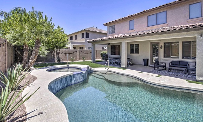 Seville House | NEW! Sleek + Modern Gilbert Home w/ Pool + Hot Tub