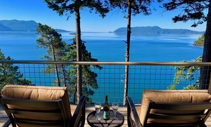 Olga House | NEW! STUNNING 350 FT OCEANFRONT! Sauna Gym Theater Firepit Piano 18 Ft Ceilings