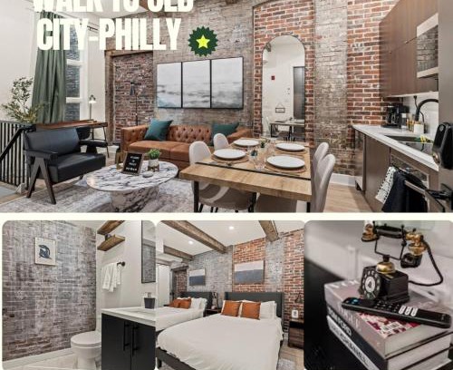 Old City Apartment | New Townhouse Sleep 4 Old City Walk to Everything!