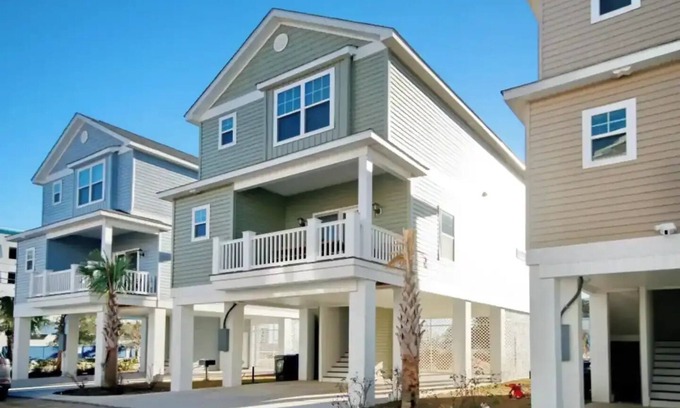 Myrtle Beach House | Newly built 4BR, Steps to Beach, Grill/Balcony, Smart TVs & near SkyWheel!