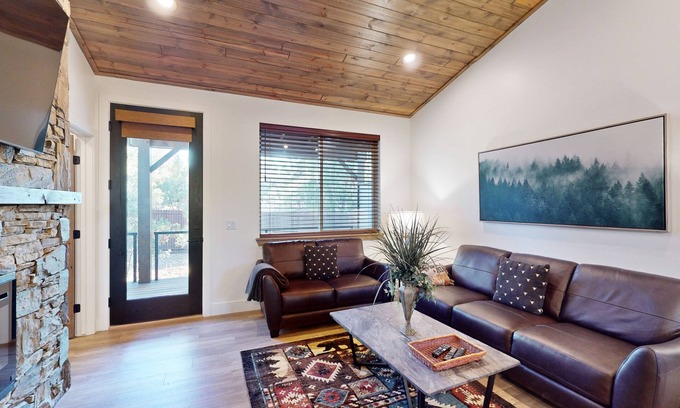 Torreon Condo | Newly built condo with gas fireplace, mountain views, deck, central AC