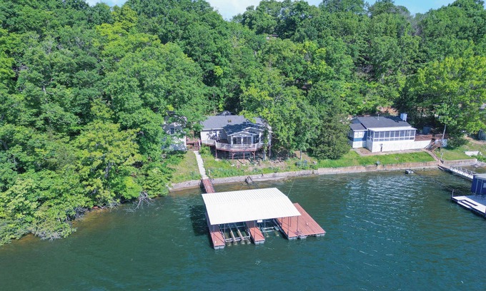Camdenton House | Newly Listed! Lakefront Home Private Dock with Huge Views