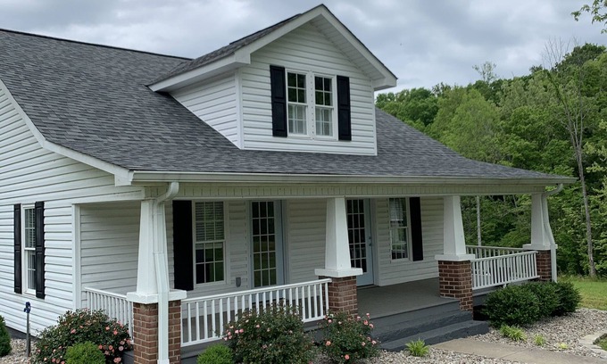 Albany House | Newly remodeled creekside farmhouse with a large back deck, 8 miles from Rowena.