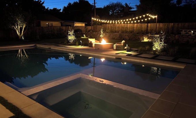 Santa Barbara House | Newly-remodeled house with brand new 40' pool, spa, built-in bbq and bocce
