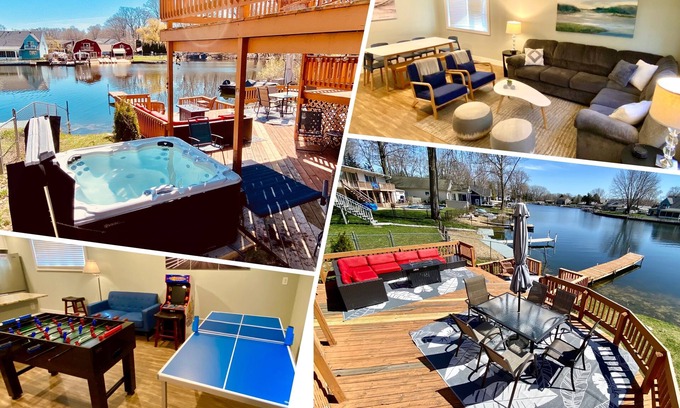 Coloma House | Newly remodeled LAKE HOUSE with HOT TUB, Game Room, Large DECK on PAW PAW LAKE
