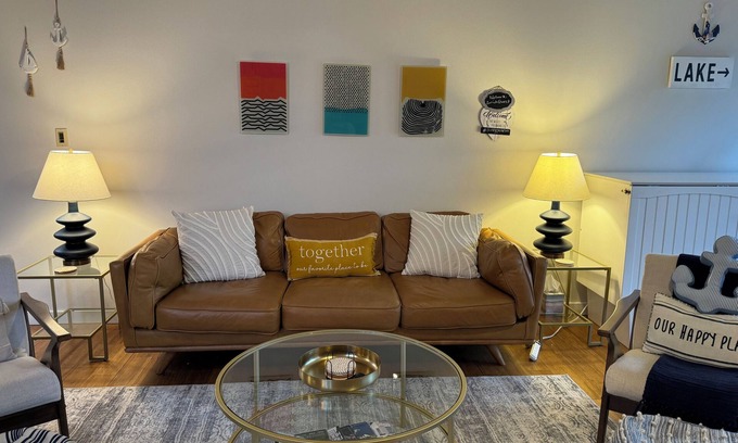 Lake Geneva House | Newly Remodeled Mid-Century Modern, Spacious, and Cozy Condo- Right on the Lake!