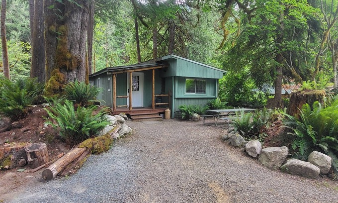 Marblemount Cabin | Newly remodeled off grid river cabin with full services including WiFi