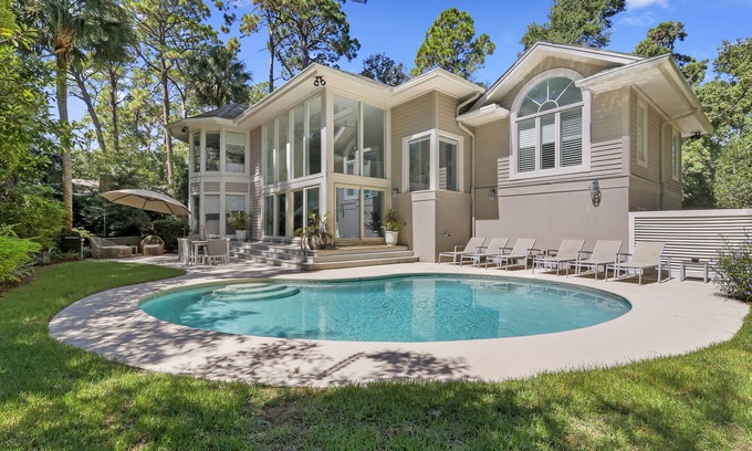 Oceanside House | Newly renovated! Elegant 5th row beach home with a private pool.