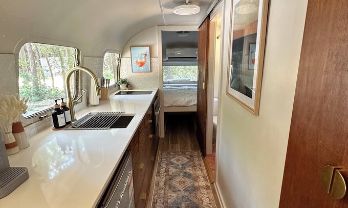 Dogwood House | Newly renovated 1974 Airstream, mid-century modern theme, near lakes and parks