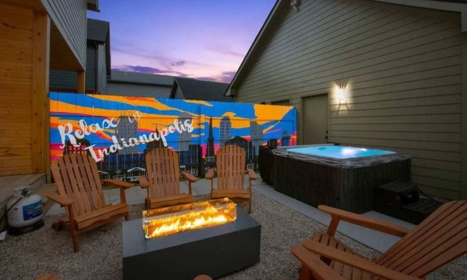 Indianapolis House | Newly Renovated l Fire Pit, Hot Tub, Arcade!