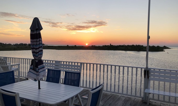 Terramar Beach House | nFabulous Waterfront Fishing and Sunsets! Fish off the dock or bring your boat.