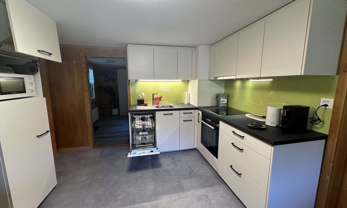 Frutigen Apartment | Nice apartment for 5 guests with TV and balcony