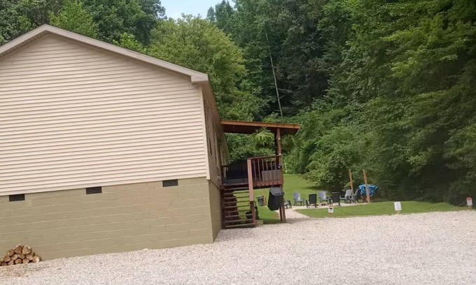 Red Jacket House | Nice private home in Matewan, close to trails! Hottub, Pool, fire pits & games!