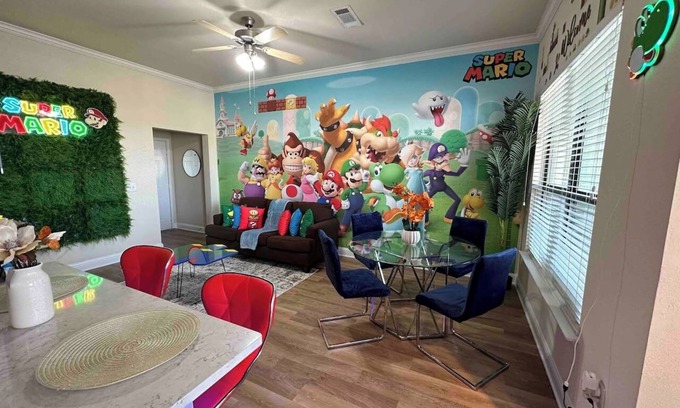 Houston Apartment | Nintendo Super Mario Arcade - 2BR/NRG/Med/Galleria