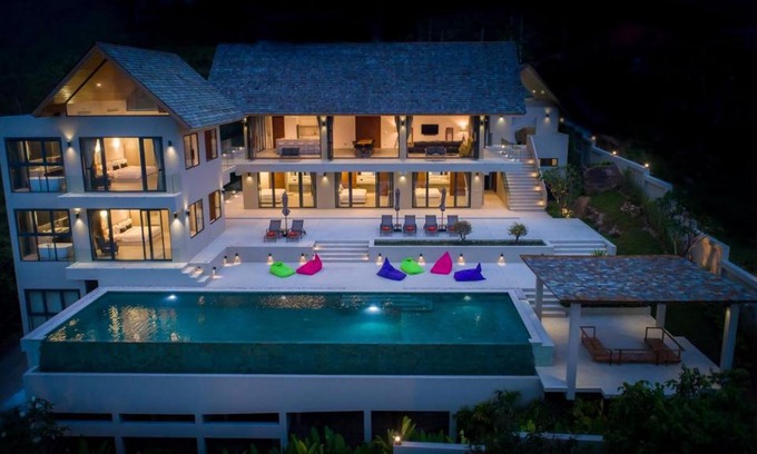 Bophut Hills Villa | Nojoom Hills - Sea View 6 Bedroom Villa