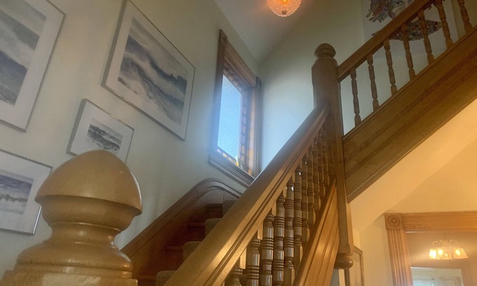 Upper Peninsula Michigan Apartment | Nordic Belle Retreat 1896 lower level Queen Anne Victorian