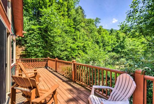 Bryson City House | North Carolina Escape with Deck, Grill and Fire Pit!