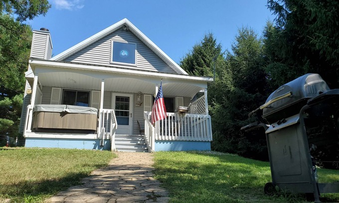 Central Lake House | Northern Michigan, genuine on the lake up north cottage with hot tub