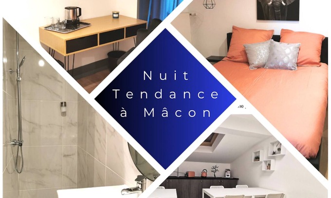 Saint-Laurent-sur-Saone Apartment | Nuit Tendance à Mâcon 4