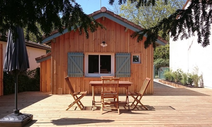 Lanton House | Ô'3 - Exterior wooden house - 150m from the Bassin beach - 50m from shops - 300m² from the garden