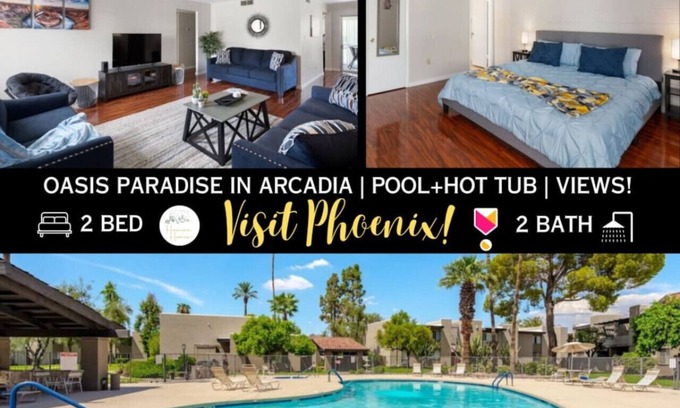 Villa Green Apartment | Oasis Paradise in Arcadia | Pool+Hot Tub | Views!