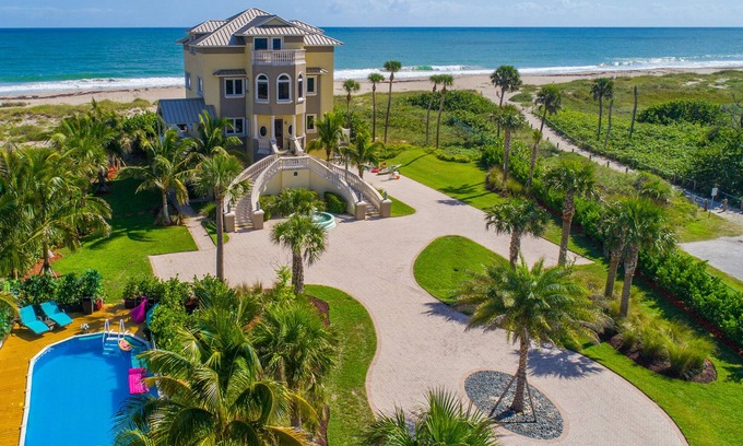 Fort Pierce House | Ocean-2-River Estate ON.THE.BEACH <100 USD/nite per bdrm + pool, elevator, more!