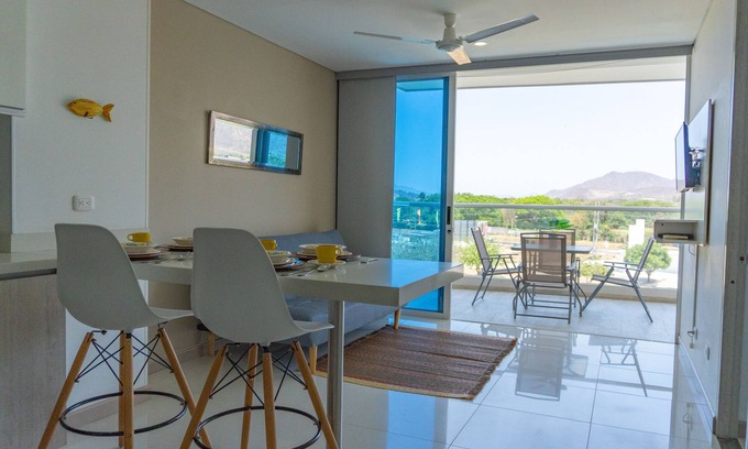 Santa Marta Apartment | Ocean Club 411, Perfecto Para dos Personas a Pocos Pasos del Mar Caribe