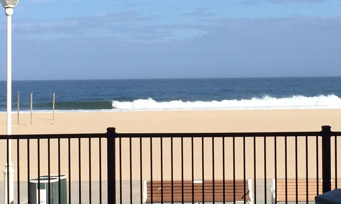 Ocean City Condo | Ocean Front 1st Floor walkout to 25'x50' deck on the Boardwalk/Beach at 4th St