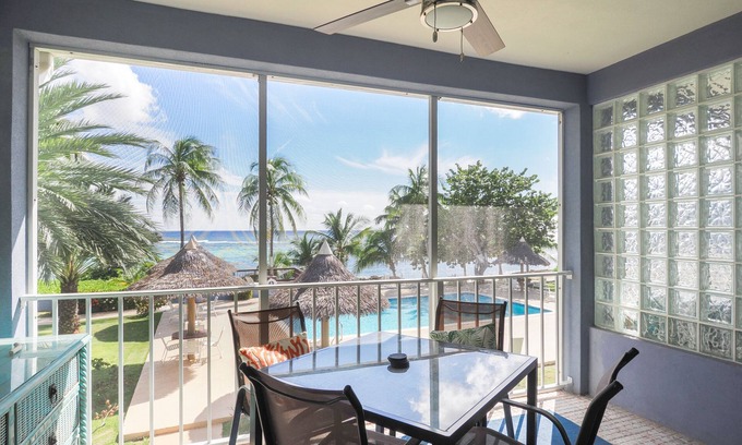 Bodden Town Apartment | Ocean front 2 bedroom condo with pool