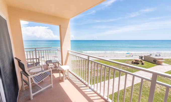 Satellite Beach Condo | Ocean Front Complex -beautiful Ocean Views! Can't Get Any Closer To The Ocean!