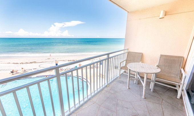 Satellite Beach Condo | Ocean Front Complex -Beautiful Ocean Views! Can't Get Any Closer To The Ocean!
