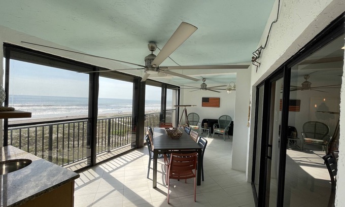 Cocoa Beach Condo | OCEAN FRONT,CORNER UNIT, TOP FLOOR 2 BEDROOM/2 BATHS