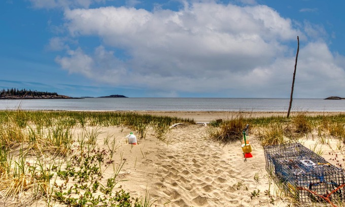 Phippsburg House | Ocean front cottage with 125 feet of private beach frontage