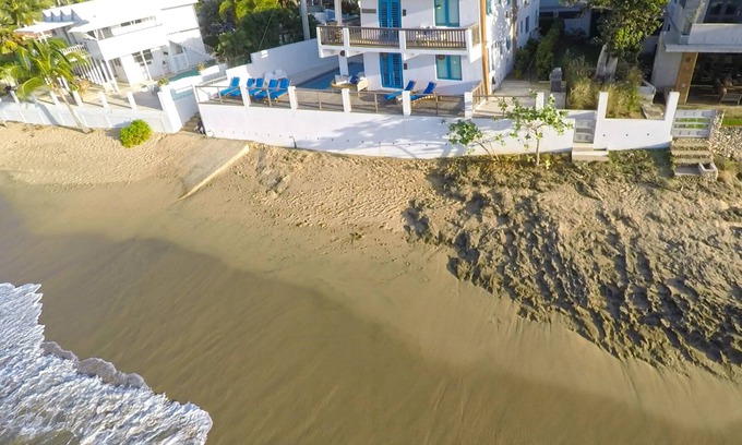 Aguacate Villa | Ocean front House right on Shacks Beach! With Salt water pool