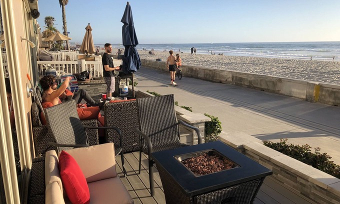 Mission Beach Condo | Ocean Front On Mission Beach! -Large 2BR/2BA, Beach Patio, Firepit, BBQ, Parking