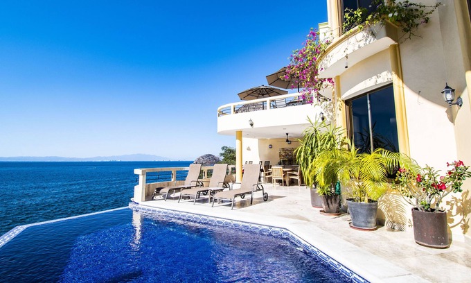 Los Ramblases Villa | Ocean Front Villa, Hot Tub, Heated Pool, Chef, Beach, Multiple Terraces, 10 beds