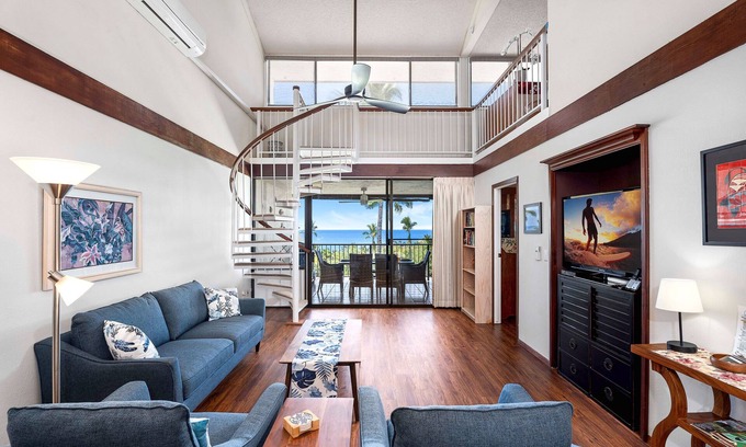 Keauhou Condo | 🏖️Ocean & Golf Course Views | 2 Bdrm with Loft | AC | Private Lanai
