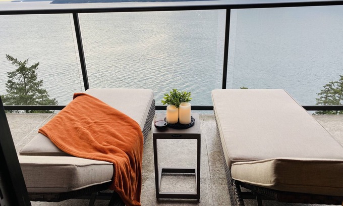Pender Island Cabin | Ocean, Islands, Mountain View. Ferry & boat traffic. Hot tub. Private & gated.