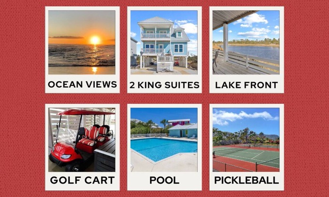 Morgantown House | Ocean & Lake Views~Pool~Tennis~Golf Cart~Sleeps 12