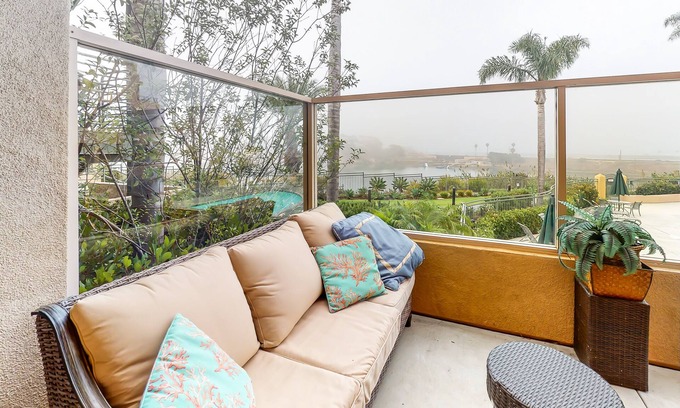 Carlsbad Condo | Ocean Pointe Lagoon 107 Dog's ok, ocean-view condo w/WiFi, patio, 2 pools, spa, shared grill area