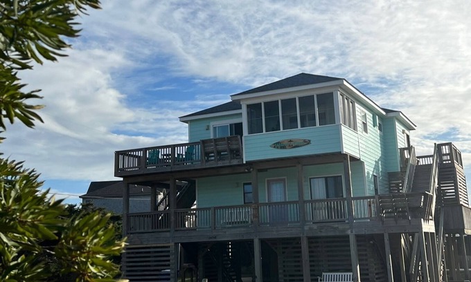 Rodanthe House | Ocean & Sound Views, 4BR house, Private Pool & Hot Tub, WiFi, AC, Dog Friendly