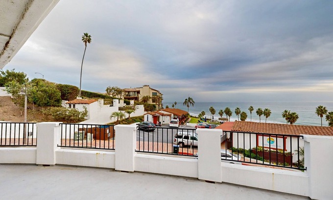 San Clemente Apartment | Ocean View apt. steps from beach, dining, shopping, & pier - shared W/D