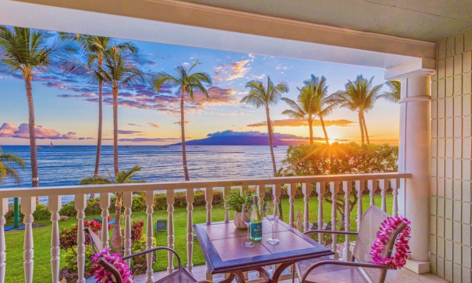 Historic Lahaina Front Street Condo | Ocean View Beach Front Condo in Downtown Lahaina