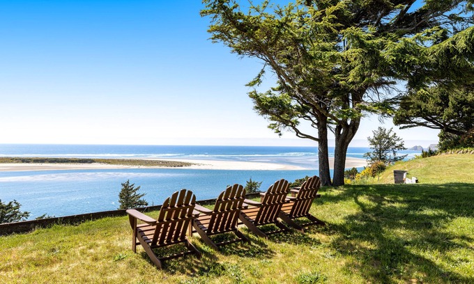 Netarts House | Ocean-view dog-friendly home with hot tub, large lawn, home office, & Ping-Pong