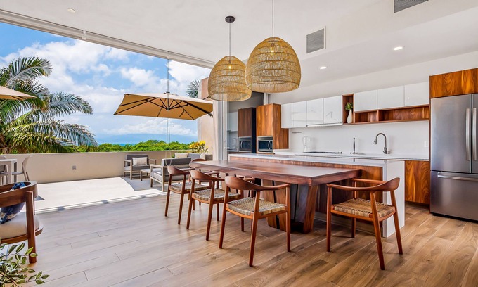 La Cruz de Huanacaxtle House | Ocean-view getaway with patio, grill, roof deck, & on-site pools