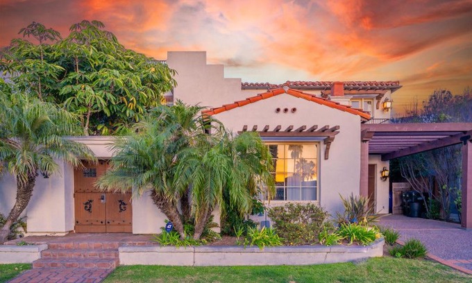 La Jolla Shores House | Ocean View Spanish Beauty Half Block to Beach