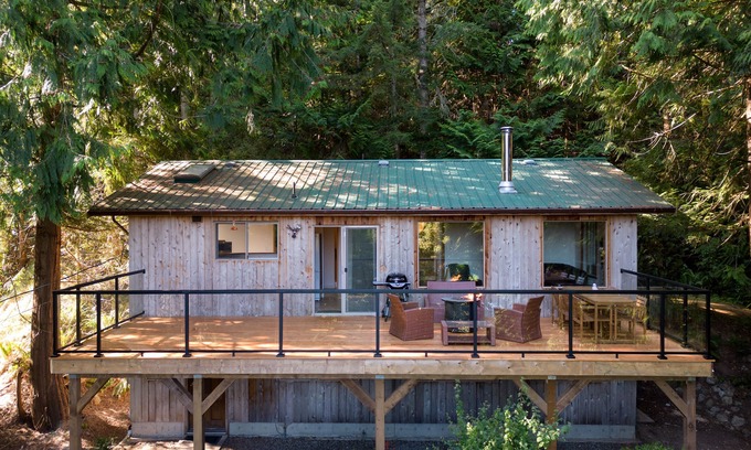 Salt Spring Island Cabin | Ocean Vista in The woods a cozy cabin located in Salt Spring.