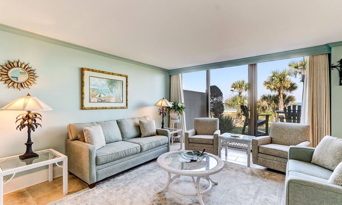 Fernandina Beach Condo | Oceanfront | Beach Right Out the Back Door of this Updated Beach Walker Villa