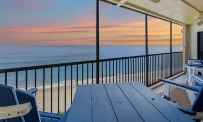 Floridana Beach Condo | Oceanfront condo with private beach, pool and tennis court, elevator.